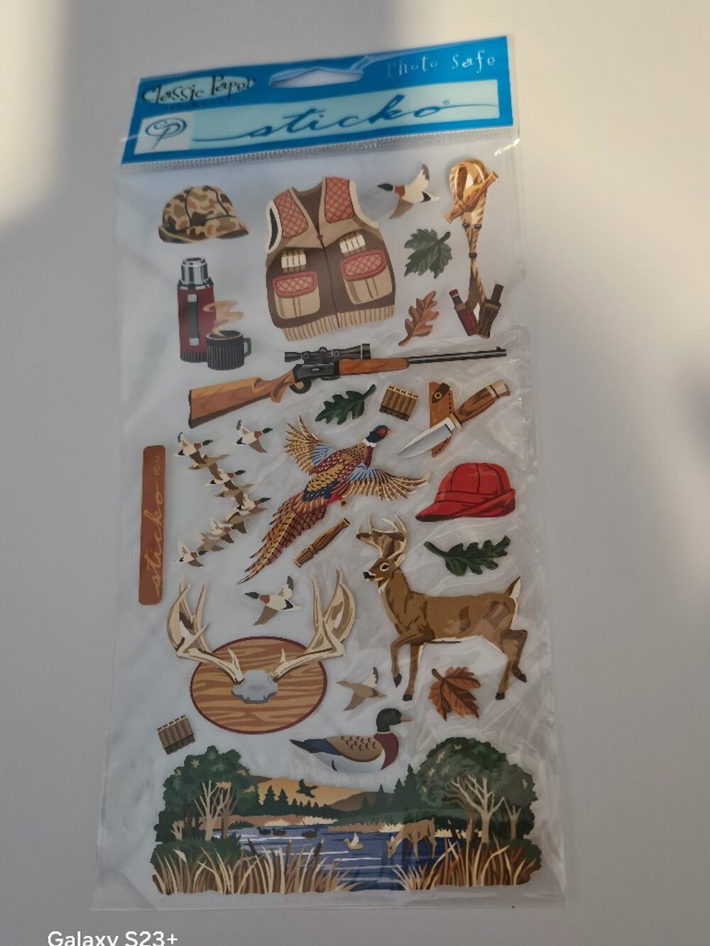RARE NIP STICKO CLASSIC PAPER HUNTING DEER DUCK SCRAPBOOKING SPORTS STICKERS